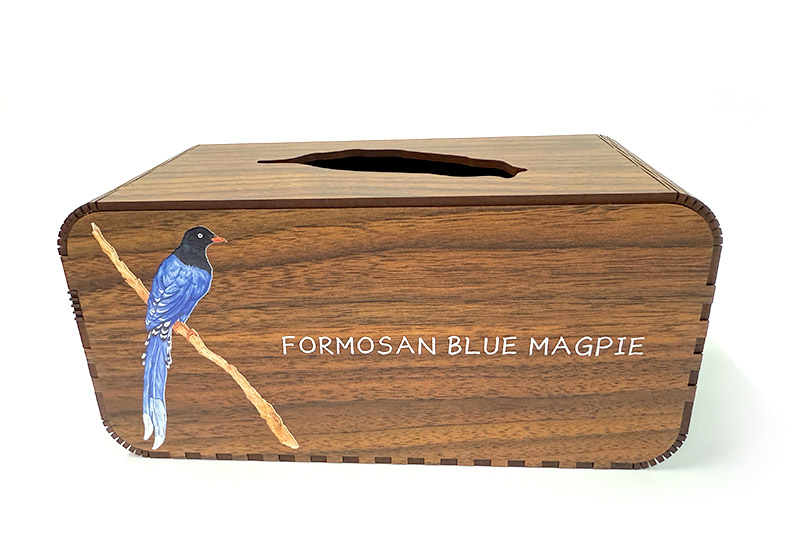 台灣藍鵲面紙盒